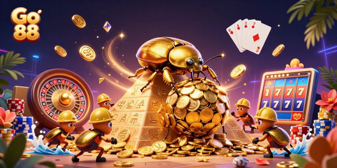 Experience winning thrills at Go 88 with dynamic 3D casino elements and vibrant characters.