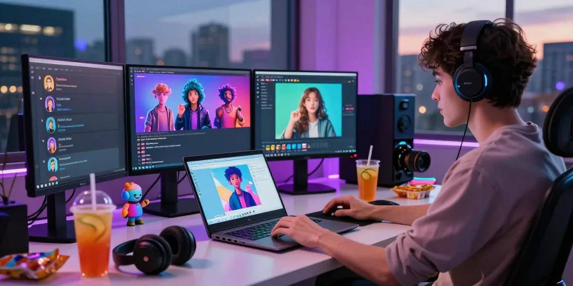 User engaging with CrushOn AI characters in vibrant virtual chat environment.